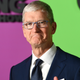 Apple CEO Tim Cook wearing his (presumably normal, non-AR) glasses.